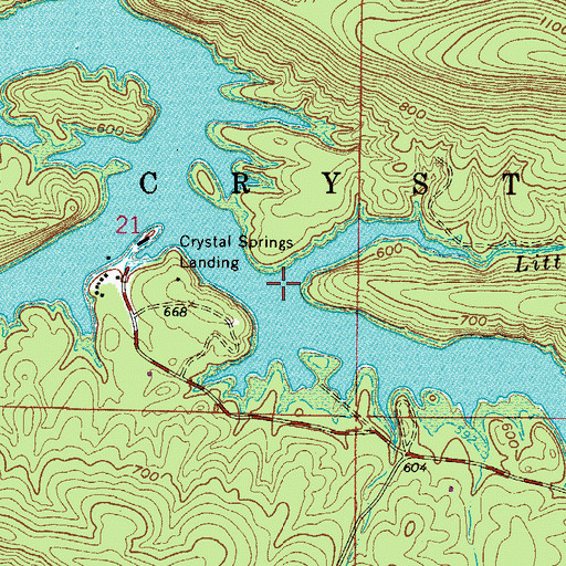 Topographic Map of Little Bear Creek, AR