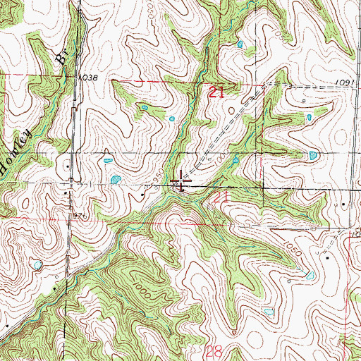 Topographic Map of Oakland School (historical), MO