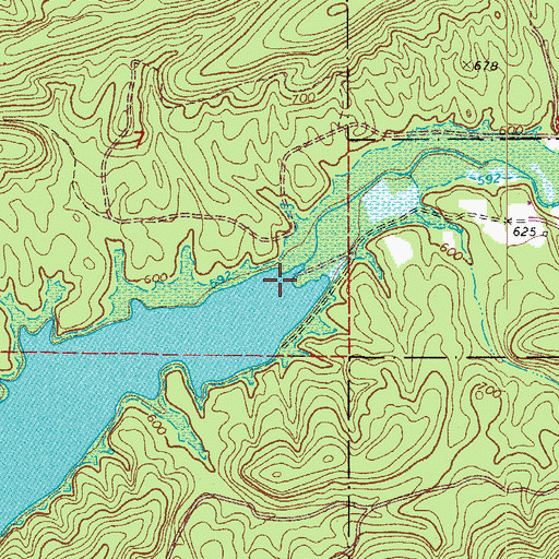 Topographic Map of Little Blakely Creek, AR