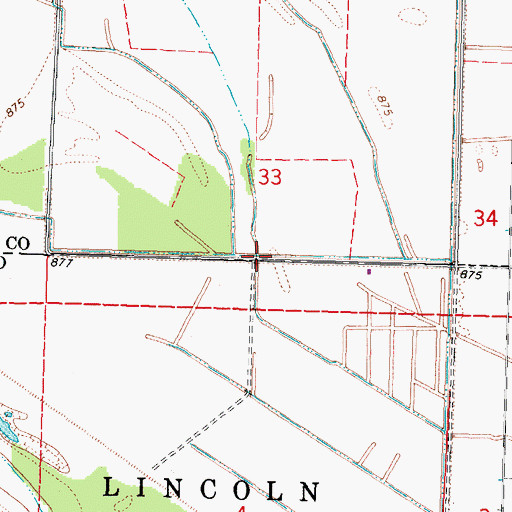 Topographic Map of Old Channel Nishnabotna River, MO