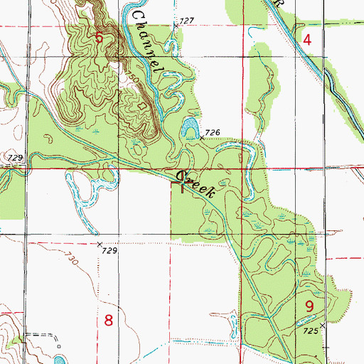 Topographic Map of Old Channel North Fork Salt River, MO