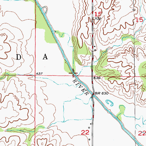 Topographic Map of Old Channel North Wyaconda River, MO