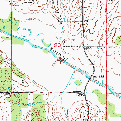 Topographic Map of Old Channel South Wyaconda River, MO
