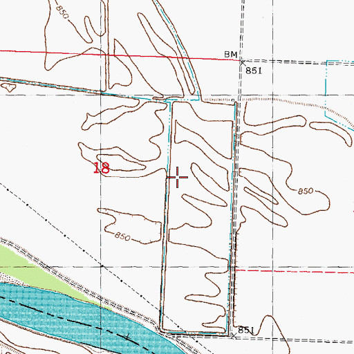 Topographic Map of Old Channel Tarkio River, MO