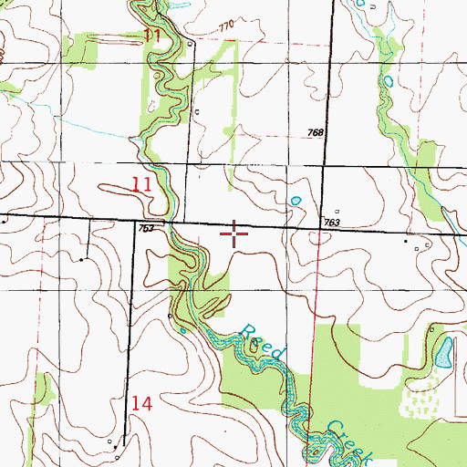 Topographic Map of Old Metz School (historical), MO
