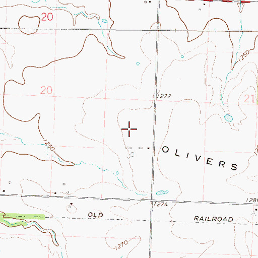 Topographic Map of Olivers Prairie, MO
