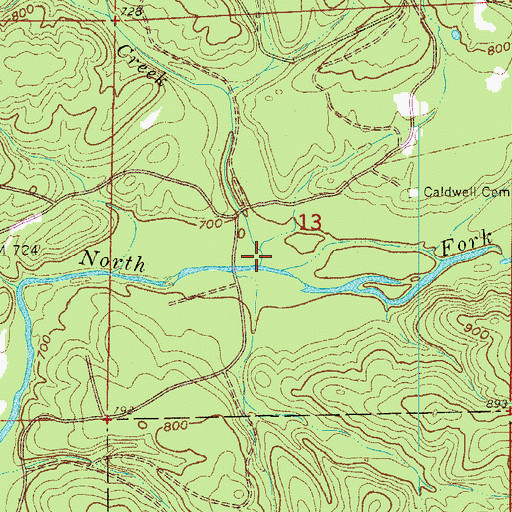 Topographic Map of Little Creek, AR