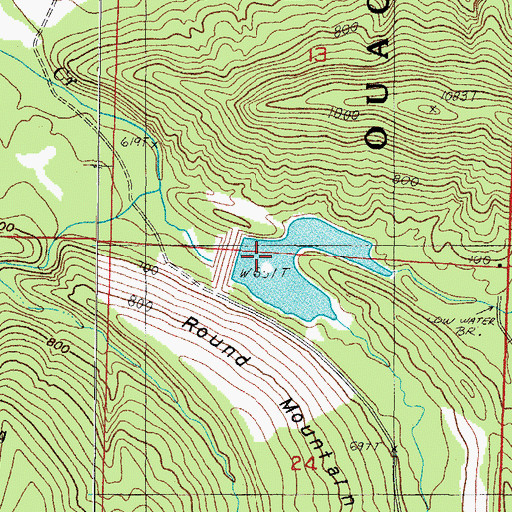 Topographic Map of Little Cross Creek, AR