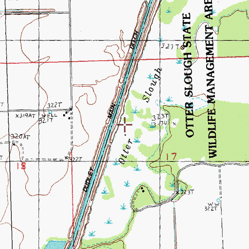 Topographic Map of Otter Slough, MO