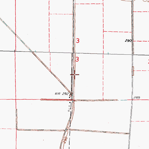 Topographic Map of Otter Slough Ditch, MO