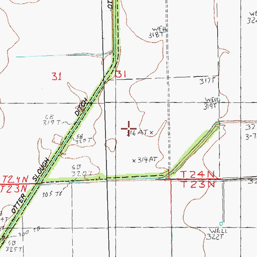 Topographic Map of Overcup Pond (historical), MO