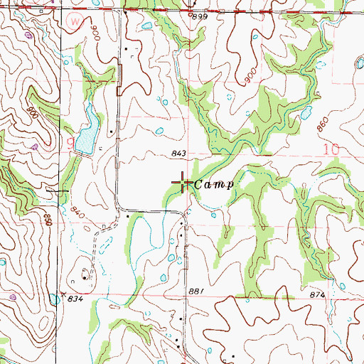 Topographic Map of Owl Creek, MO
