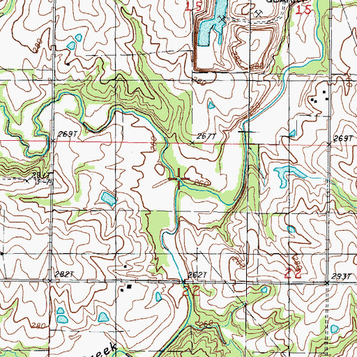 Topographic Map of Owl Creek, MO