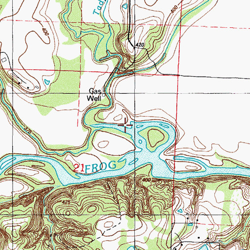 Topographic Map of Little Frog Bayou, AR