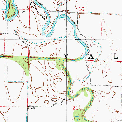 Topographic Map of Painter Creek, MO