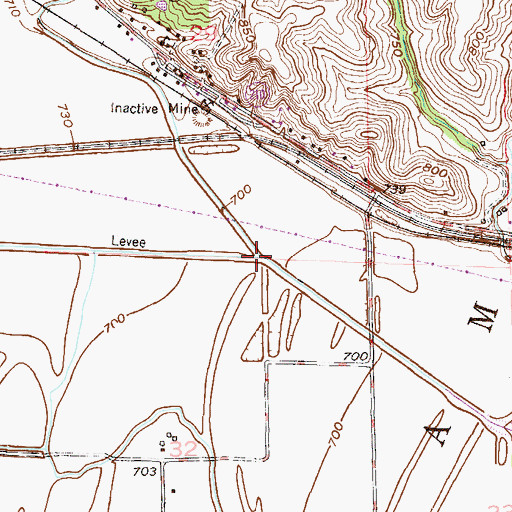 Topographic Map of Panther Creek, MO