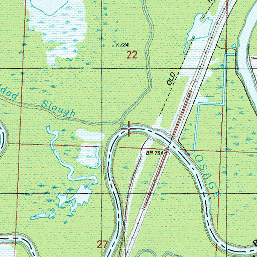 Topographic Map of Panther Creek, MO