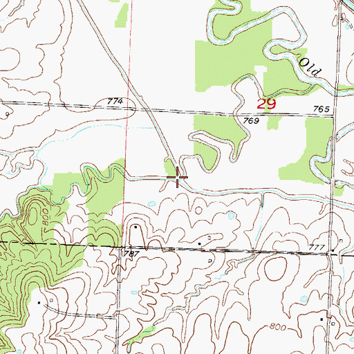 Topographic Map of Panther Creek, MO