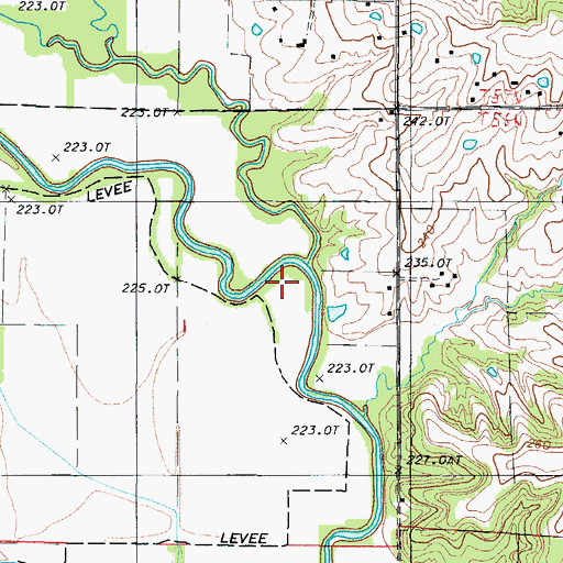 Topographic Map of Panther Creek, MO