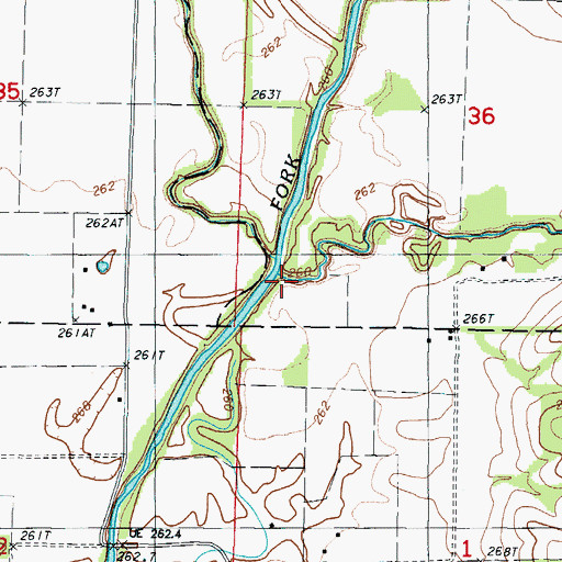 Topographic Map of Panther Creek, MO