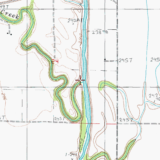 Topographic Map of Panther Creek, MO