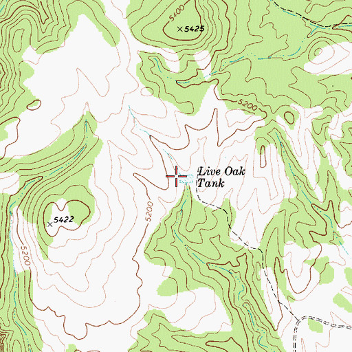 Topographic Map of Live Oak Tank, AZ