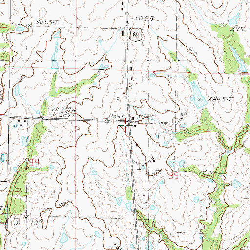 Topographic Map of Park School (historical), MO