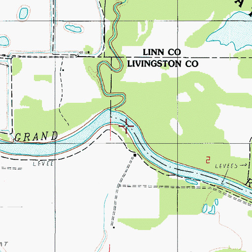 Topographic Map of Parson Creek, MO