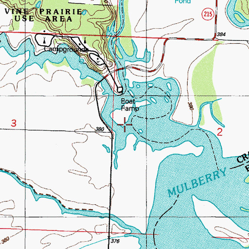 Topographic Map of Little Mulberry Creek, AR
