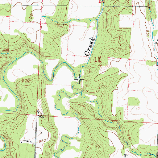 Topographic Map of Patton Branch, MO