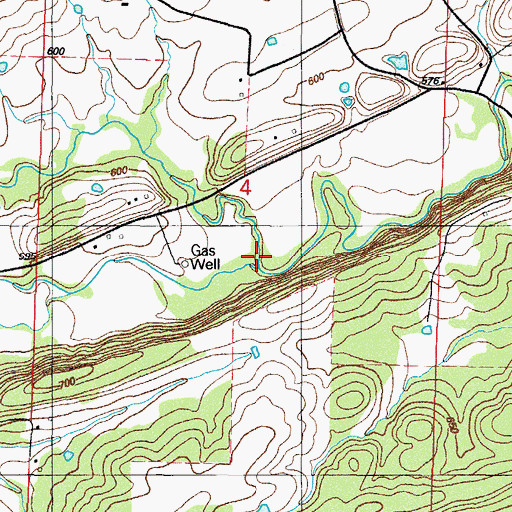 Topographic Map of Little Petit Jean Creek, AR