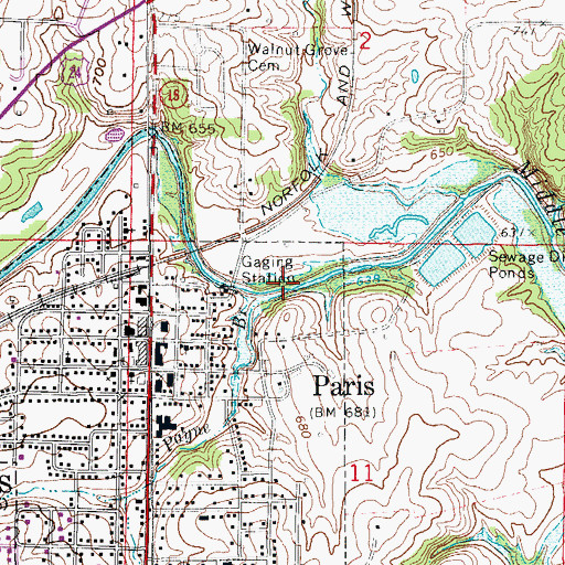 Topographic Map of Payne Branch, MO