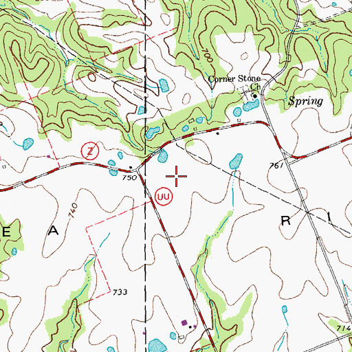 Topographic Map of Pea Ridge, MO