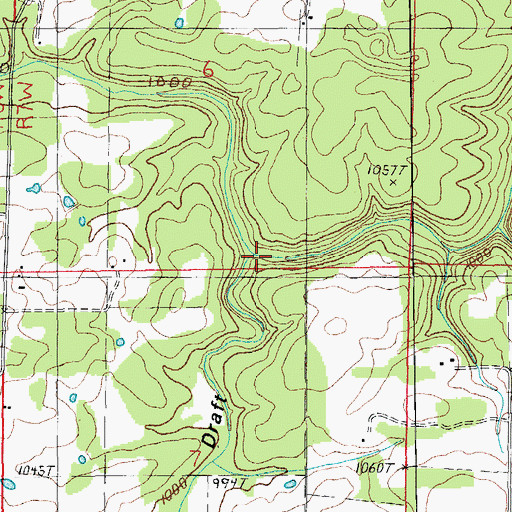 Topographic Map of Peace Valley Draft, MO