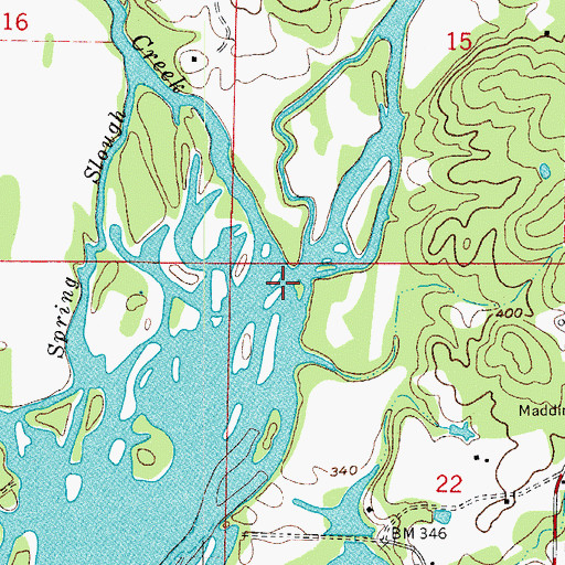 Topographic Map of Little Piney Creek, AR