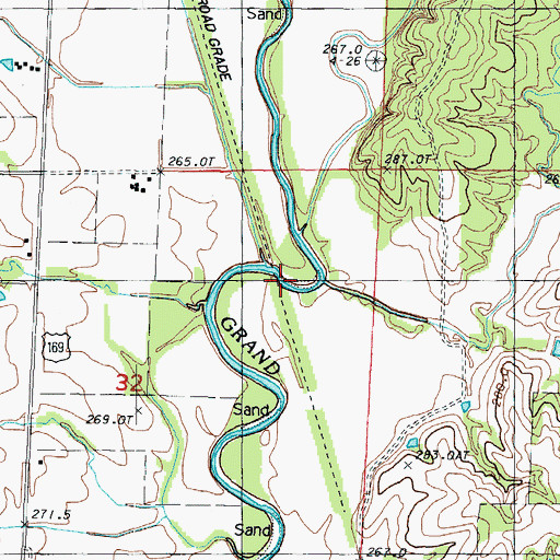 Topographic Map of Peddler Creek, MO