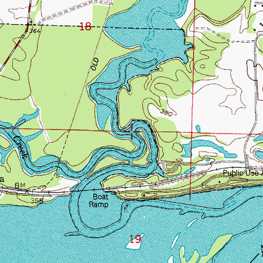 Topographic Map of Little Spadra Creek, AR