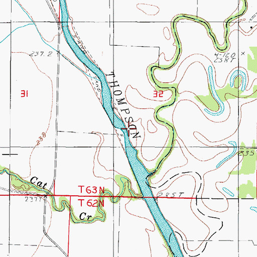 Topographic Map of Peteet Creek, MO