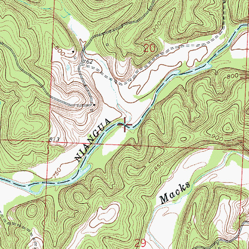 Topographic Map of Phillips Branch, MO