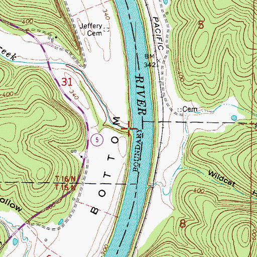 Topographic Map of Livingston Creek, AR