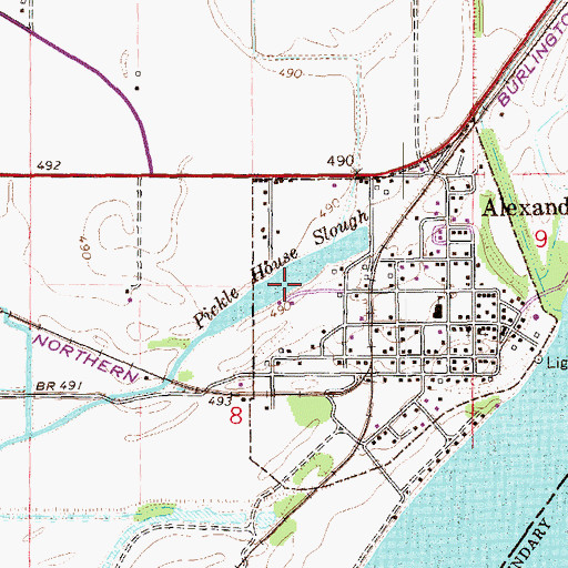Topographic Map of Pickle House Slough, MO