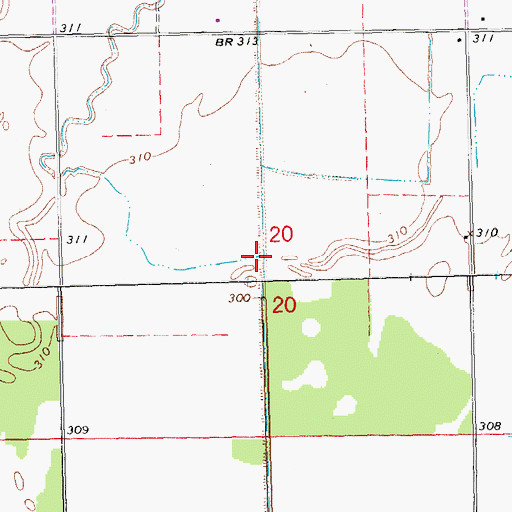 Topographic Map of Pike Slough, MO
