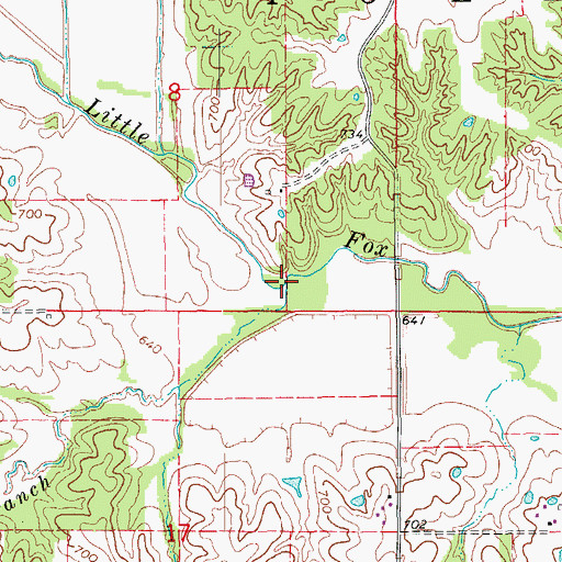 Topographic Map of Pilcher Branch, MO
