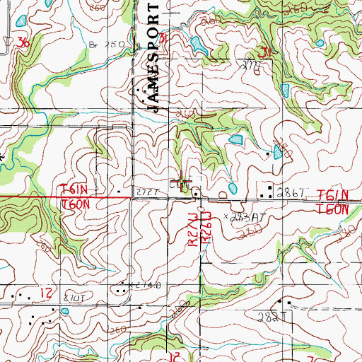 Topographic Map of Pilot Grove Number Two Church, MO