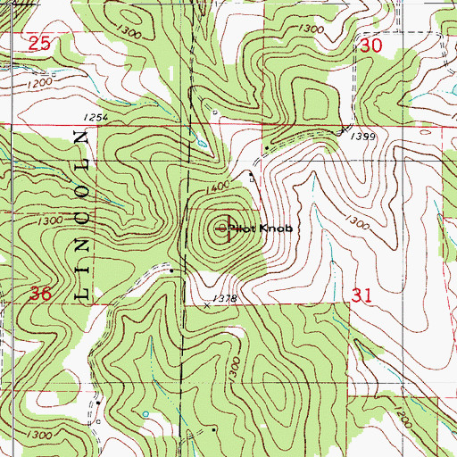 Topographic Map of Pilot Knob, MO