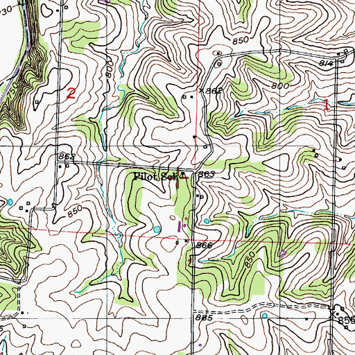 Topographic Map of Pilot School (historical), MO