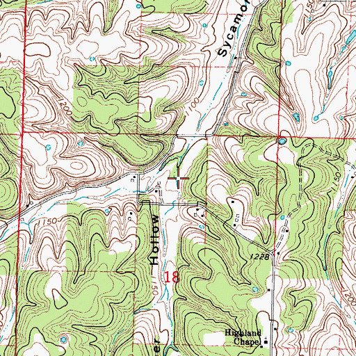 Topographic Map of Piper Hollow, MO