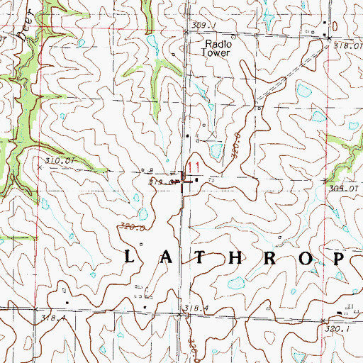 Topographic Map of Plainview School (historical), MO