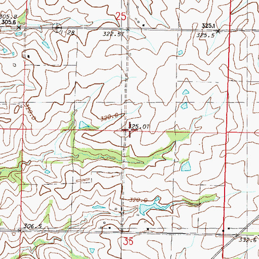 Topographic Map of Platte Chapel (historical), MO