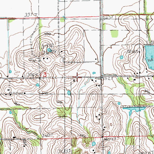 Topographic Map of Pleasant Grove Church, MO